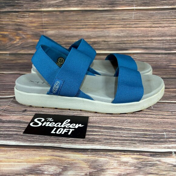Keen Elle Backstrap Women's Gray Blue Slip On Sandals - Picture 1 of 8